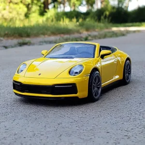 1:32 Porsche 911 Carrera Alloy Cast Toy Car Model Sound and Light Pull Back Children’s Toy Collectibles Birthday gift