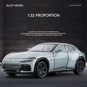 1:32 Purosangue SUV Alloy Car Model Sound and Light Pull Back Children’s Toy Collectibles Birthday gift