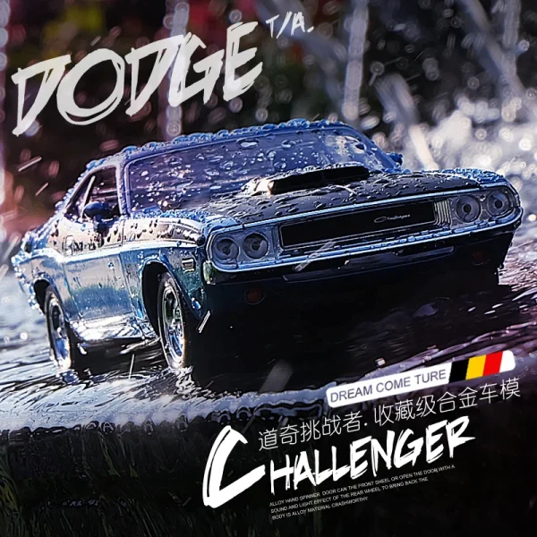 WELLY 1:24 Dodge Challenger T/A 1970 Alloy Car Diecasts & Toy Vehicles Car Model Miniature Scale Model Car Toy For Children - Image 5