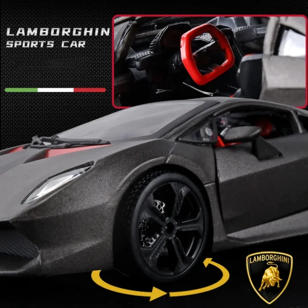 Bburago 1:24 Lamborghini Sesto Elemento Alloy Car Diecasts & Toy Vehicles Car Model Miniature Scale Model Car For Children - Image 2