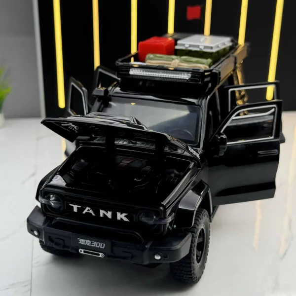 1:24 Tank 300 2024 Off-Road Vehicle Alloy Car Model Sound and Light Pull Back Children's Toy Collectibles Birthday gift - Image 5