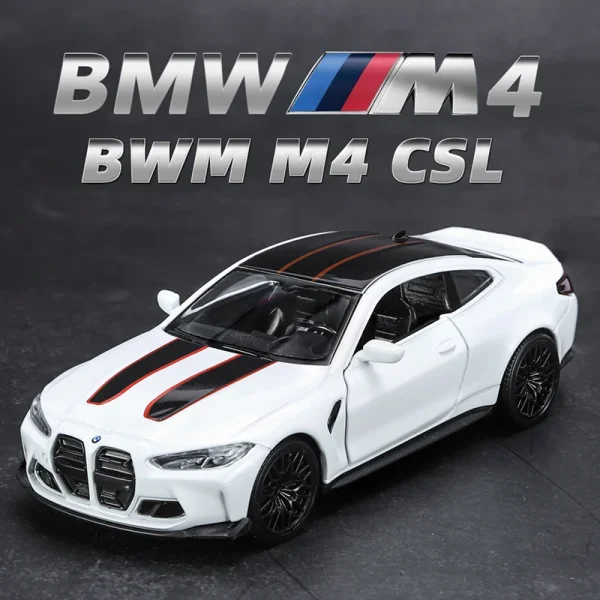 1:36 BMW M4 CSL G82 BMW M3 E30 Metal Toy Alloy Car Diecasts & Toy Vehicles Car Model Model Car For Children - Image 2