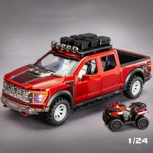 1:24 F150 SVT RAPTOR Modified Version Alloy Car Model Sound and Light Pull Back Children’s Toy Collectibles Birthday gift