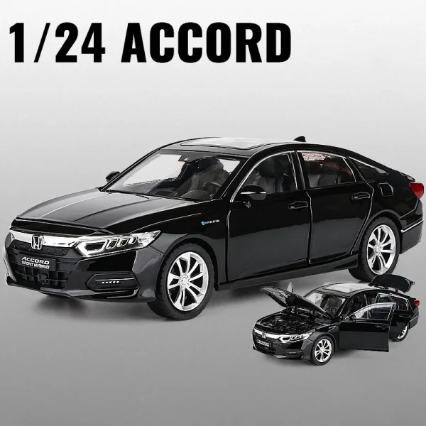 New 1:24 Honda Accord Alloy Die Cast Toy Car Model Sound and Light Children's Toy Collectibles Birthday gift - Image 3