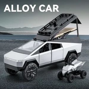 1:24 Cybertruck Camping RV Alloy Die Cast Toy Car Model Sound and Light Children’s Toy Collectibles Birthday gift
