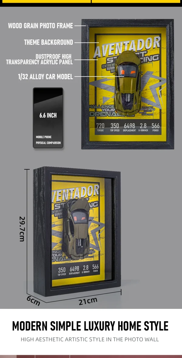 1/32 Fast & Furious Nissan GTR R34 Photo Frame Version Alloy Sports Car Model Simulation Racing Car Hanging Painting Collection - Image 8