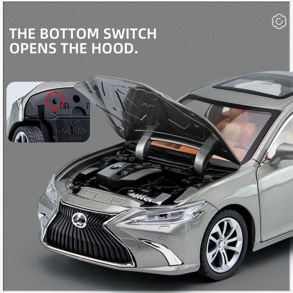 1:24 ES300 Alloy Car Die-casting Model Sound and Light Car Model Toy Collection Children gift - Image 4