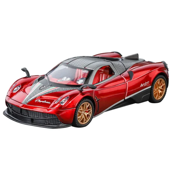 1:32 Pagani Huayra BC Supercar Alloy Muscle Car Model Sound and Light Pull Back Children's Toy Collectibles Birthday gift - Image 4