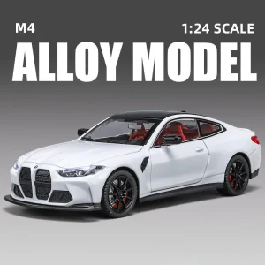 1:24 BMW M4 IM Supercar Alloy Muscle Car Model Sound and Light Pull Back Children’s Toy Collectibles Birthday gift