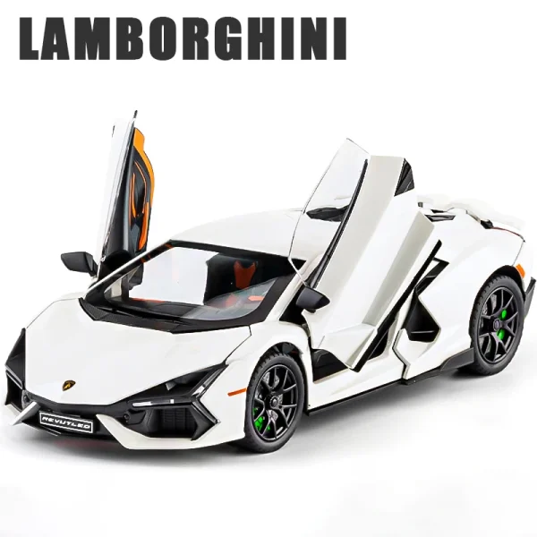 1:24 Lamborghini Revuelto Supercar Alloy Car Diecasts & Toy Vehicles Metal Toy Car Model Sound and light Collection Kids Toy - Image 5