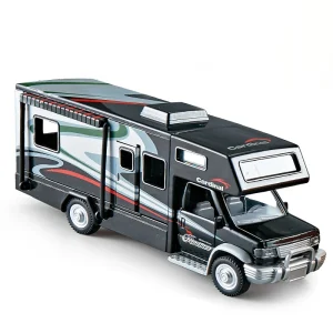 1:32 Recreational Vehicle RV Alloy Die Cast Toy Car Model Sound and Light Pull Back Children’s Toy Collectibles Birthday gift