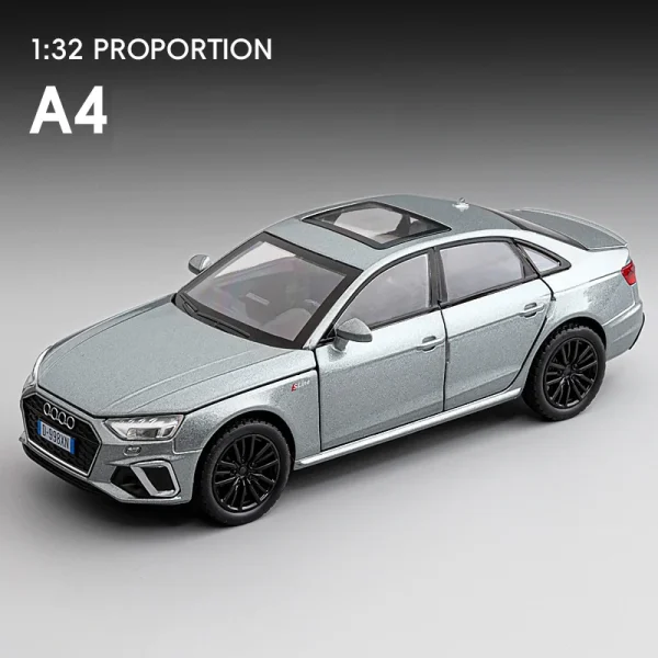 1:32 AUDI A4 Alloy Car Model Sound and Light Pull Back Children's Toy Collectibles Birthday gift - Image 6
