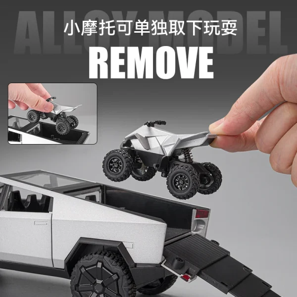 1:24 Cyber toy truck Model Y Model 3 Model X Alloy Diecasts & Toy Vehicles Metal Toy Car Model Sound and light Collection Toy - Image 6