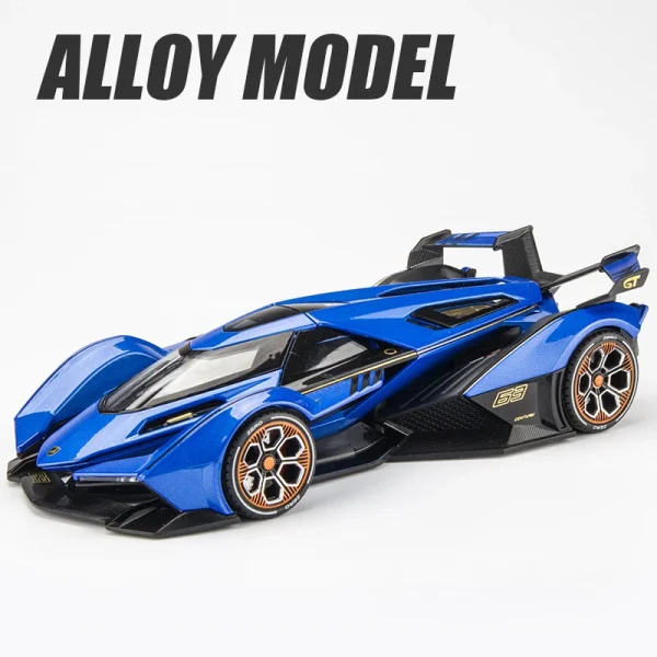 1:22 Lambos Vision Gran Turismo V12 GT Alloy Model Diecast Sound Super Racing Lifting Tail Hot Car Wheel For Children Gifts - Image 6