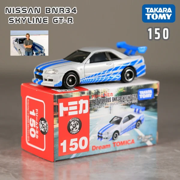 TOMY Fast & Furious Nissan GTR R34 Skylin Alloy Car Diecasts & Toy Vehicles Car Model Miniature Scale Model Car For Children - Image 5