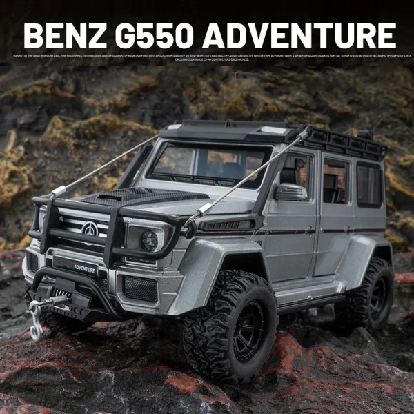 1:24 Benz G550 Adventure 4X4² Alloy Cast Toy Car Model Sound and Light Children's Toy Collectibles Birthday gift - Image 4