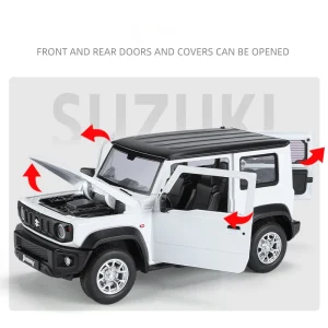 1:24 Suzuki Jimny Alloy Die Cast Toy Car Model Sound and Light Pull Back Children’s Toy Collectibles Birthday gift