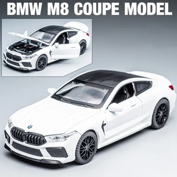 1:32 BMW M8 IM Supercar Alloy Diecasts & Toy Vehicles Metal Toy Car Model Sound and light Collection Kids Toy - Image 2