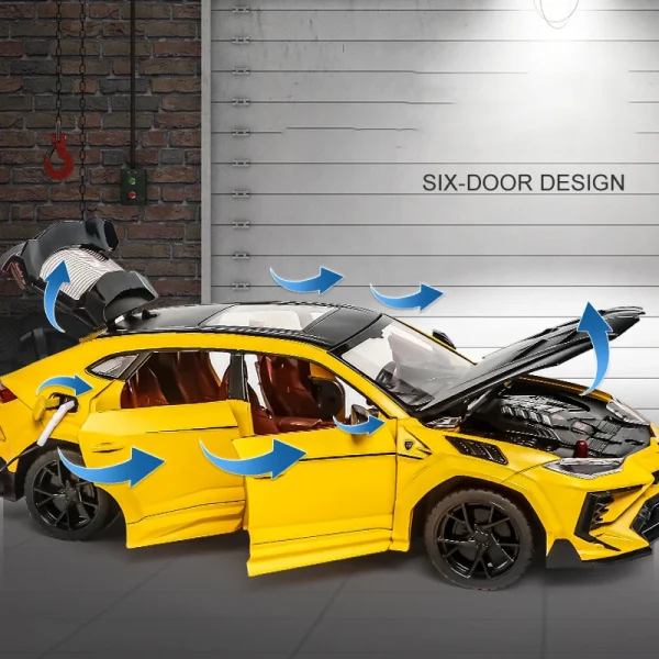 1:24 Lambos URUS Bison Mansory SUV Alloy Cast Toy Car Model Sound and Light Children's Toy Collectibles Birthday gift - Image 4