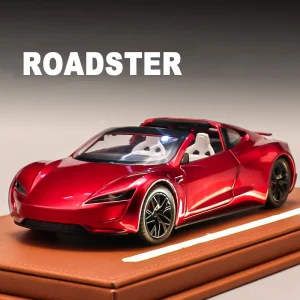 1:24 Roadster Model Y Model 3 Model S Alloy Toy Car Model Sound and Light Children’s Toy Collectibles Birthday gift