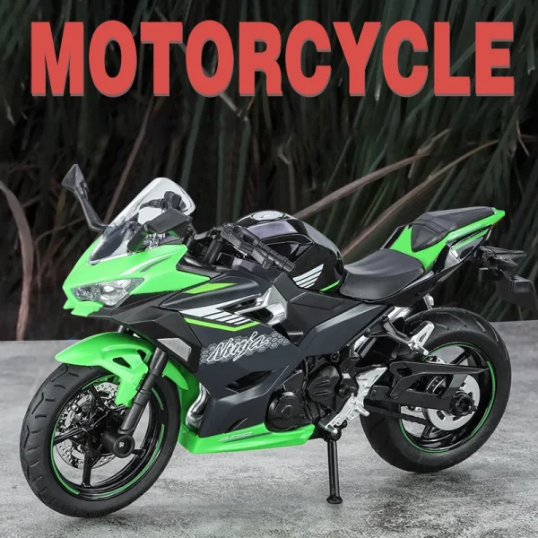 1:12 Kawasaki Ninja 400 Alloy Die Cast Motorcycle Model Toy Vehicle Collection Sound and Light Off Road Autocycle Toys Car - Image 3