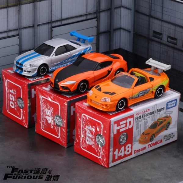 TOMY Fast & Furious Supra Nissan GTR R34 AE86 Alloy Car Diecasts & Toy Vehicles Car Model Miniature Scale Model Car For Children