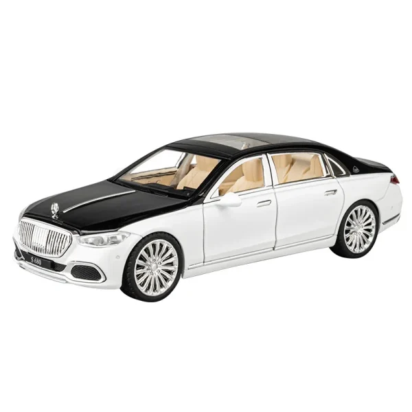 1:22 Benz Maybach S680 Alloy Model Car Toy Diecasts Casting Sound and Light Car Toys For Children Vehicle - Image 6