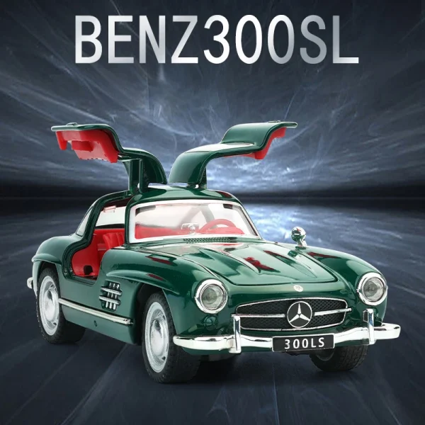 1:32 Mercedes-Benz 300SL Alloy Car Model Sound and Light Pull Back Children's Toy Collectibles Birthday gift - Image 6