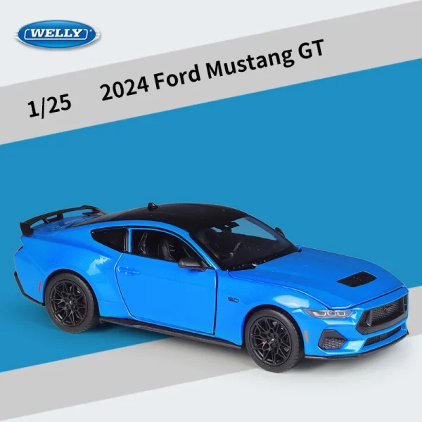 WELLY 1:24 Ford Mustang GT 2024 Alloy Car Diecasts & Toy Vehicles Car Model Miniature Scale Model Car Toy For Children - Image 6
