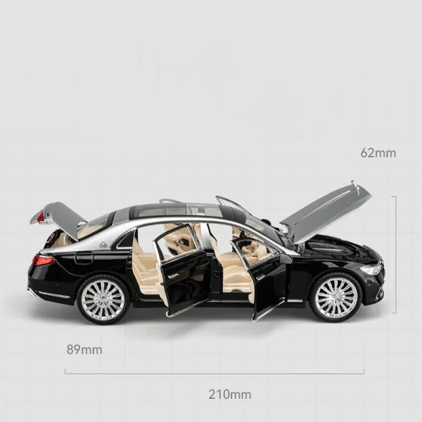 1:22 Benz Maybach S680 Alloy Model Car Toy Diecasts Casting Sound and Light Car Toys For Children Vehicle - Image 5