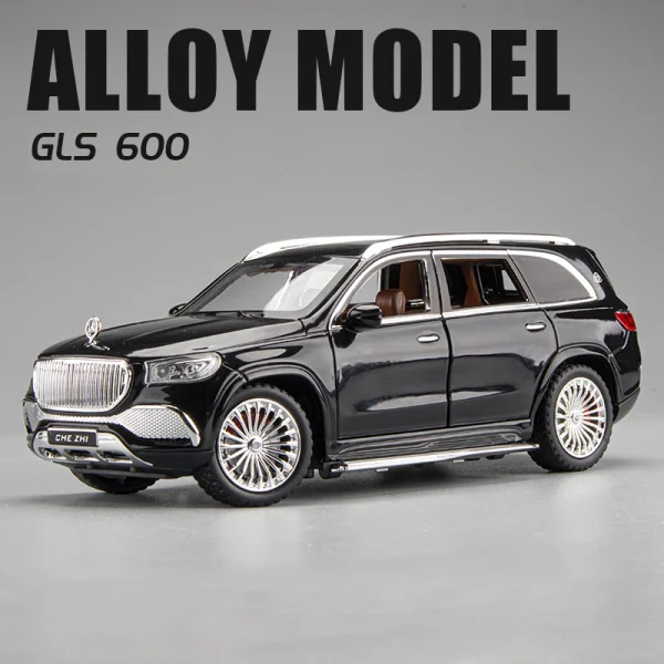 1:24 Maybach GLS600 SUV Alloy Diecasts & Toy Vehicles Toy Car Model Sound and light Collection Kids Toy Gift - Image 4