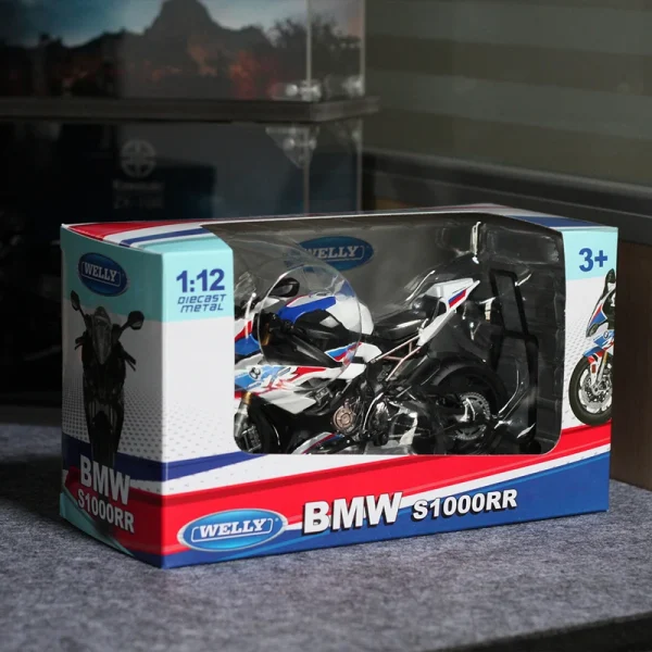 WELLY 1/12 BMW S1000RR 2021 Die Cast Motorcycle Model Toy Vehicle Collection Autobike Shork-Absorber Off Road Autocycle Toys Car - Image 5