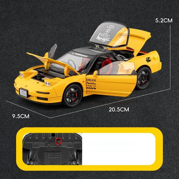 1:22 JDM Honda Acura NSX NA1 Supercar Alloy Car Model Sound and Light Pull Back Children's Toy Collectibles Birthday gift - Image 5