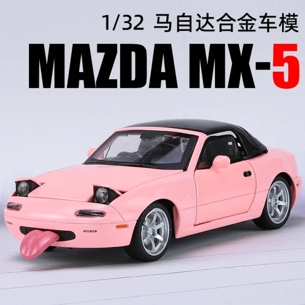 1:32 Mazda MX5 MX-5 Mazda RX7 Alloy Die Cast Toy Car Model Sound and Light Pull Back Children's Toy Collectibles Birthday gift - Image 3