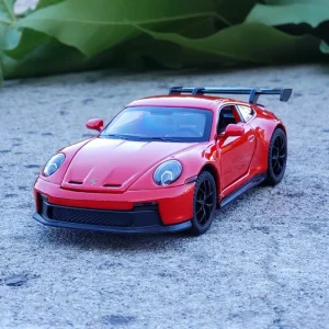 1:32 Porsche 911 GT3 Supercar Alloy Car Model With Pull Back Sound Light Children Gift Collection Diecast Toy Model