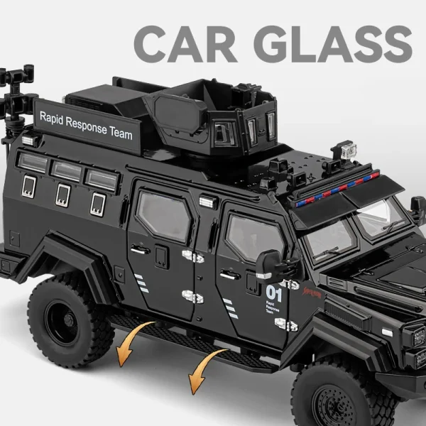 1:24 Sword Toothed Tiger Armored Vehicle Alloy Die Cast Toy Car Model Sound and Light Children's Toy Collectibles Birthday gift - Image 3