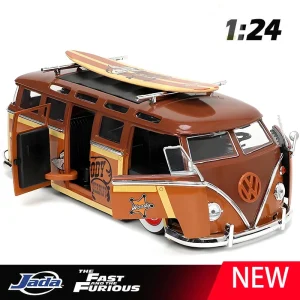 JADA 1:24 BUS T1 Alloy Car Diecasts & Toy Vehicles Car Model Miniature Scale Model Car For Children