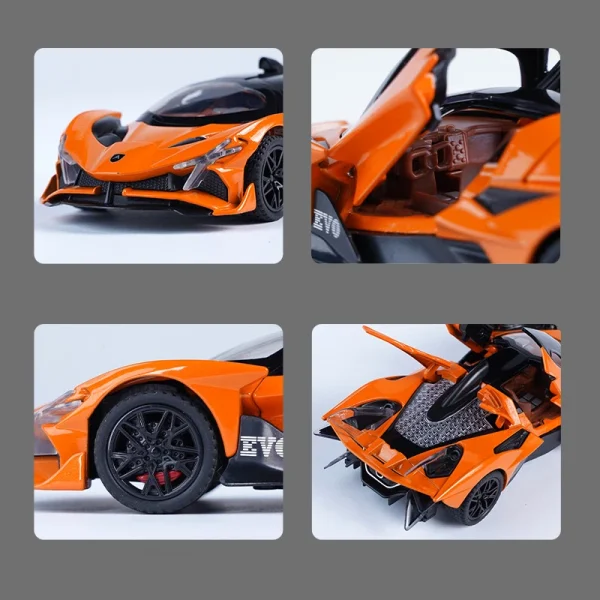 1:32 Apollo Project EVO Alloy Cast Toy Car Model Sound and Light Children's Toy Collectibles Birthday gift - Image 3