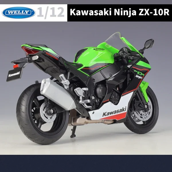 WELLY 1/12 Kawasaki Ninja ZX10R Motorcycle Model Toy Vehicle Collection Autobike Shork-Absorber Off Road Autocycle Toys Car - Image 2