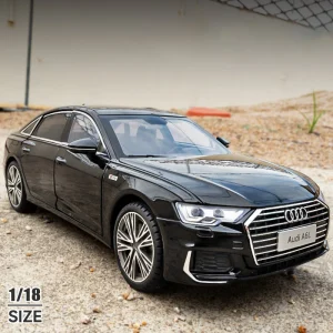 1:18 Audi A6 Limousine Alloy Die Cast Toy Car Model Sound and Light Pull Back Children’s Toy Collectibles Birthday gift