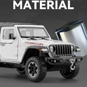 1:24 Wrangler Rubicon Detachable Roof Alloy Car Model Sound and Light Pull Back Children’s Toy Collectibles Birthday gift