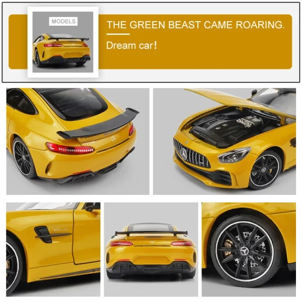 WELLY 1:24 Mercedes-Benz GTR Supercar Alloy Car Diecasts & Toy Vehicles Car Model Miniature Scale Model Car Toys For Children - Image 2