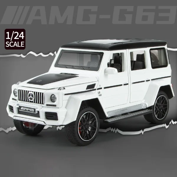 New 1:24 Benzs G63 SUV Alloy Car Diecasts & Toy Vehicles Metal Toy Car Model Sound and light Collection Kids Toy - Image 4