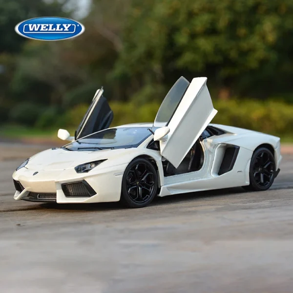WELLY 1:24 Lamborghini LP700-4 Aventador Alloy Car Diecasts & Toy Vehicles Car Model Miniature Scale Model Car For Children - Image 5