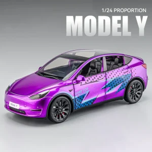 1:24 Model Y Model 3 Model S Alloy Die Cast Toy Car Model Sound and Light Children’s Toy Collectibles Birthday gift