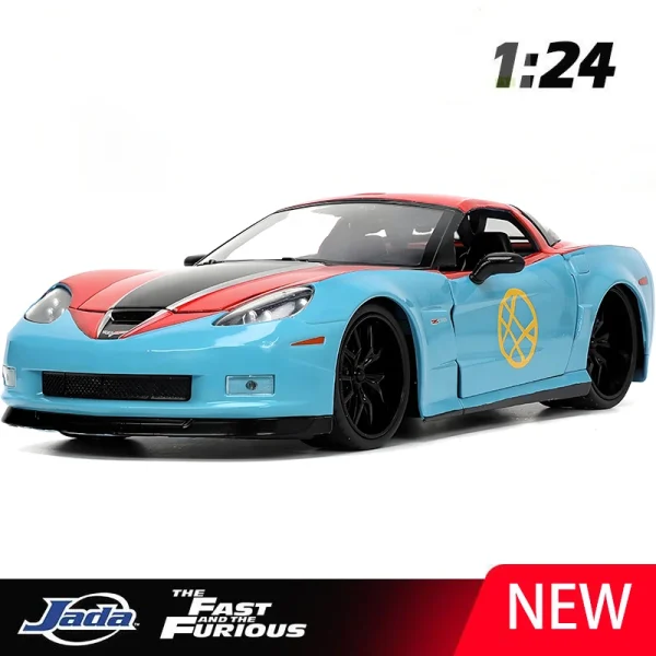 JADA 1:24 Corvette Z06 2006 Alloy Car Diecasts & Toy Vehicles Car Model Miniature Scale Model Car For Children