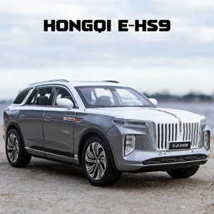 1:24 HongQi EHS9 SUV Alloy Diecasts & Toy Vehicles Metal Toy Car Model Sound and light Pull back Collection Kids Toy