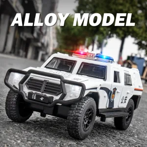 1:32 Dongfeng Warriors Military Off-road Vehicle Alloy Car With Pull Back Sound Light Children Gift Collection Diecast Toy Model