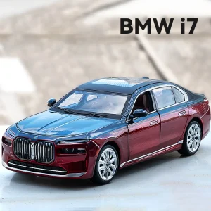 1:24 BMW I7 G70 limousine Alloy Die Cast Toy Car Model Sound and Light Children’s Toy Collectibles Birthday gift