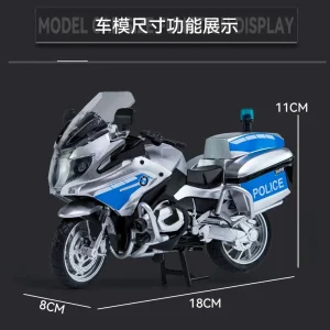 1:12 BMW R1250RT Alloy Die Cast Motorcycle Model Toy Vehicle Collection Sound and Light Off Road Autocycle Toys Car